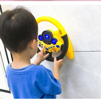 Eletric Simulation Steering Wheel Toy with Light Sound Kids Early Education Toy