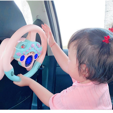 Eletric Simulation Steering Wheel Toy with Light Sound Kids Early Education Toy