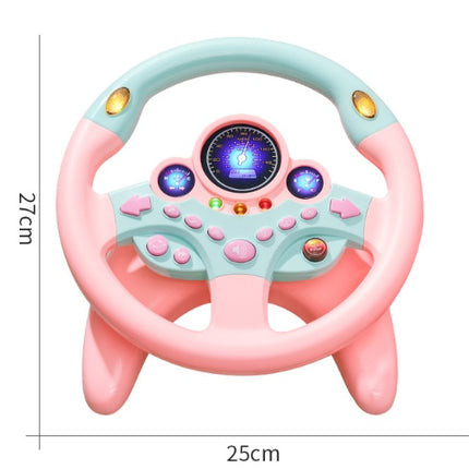 Eletric Simulation Steering Wheel Toy with Light Sound Kids Early Education Toy