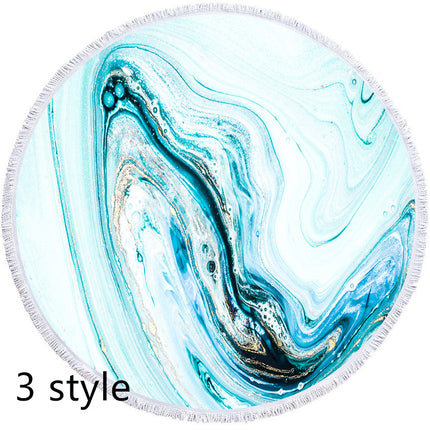 Round Printed Beach Towel Microfiber Bath Towel
