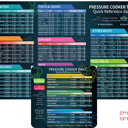 Magnetic Paste Schedule Cooking Time Chart Magnetic Cheat Sheet Magnet SetMagnetic Paste
