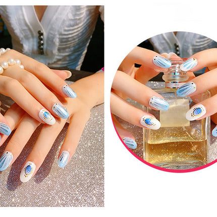 Shell Nail Sticker 3D Bronzing 20 Nail Stickers Double Row Nail Sticker