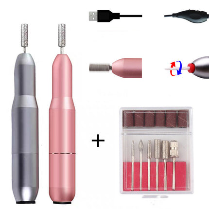 Factory Direct Wholesale New Portable USB Nail Polisher Exfoliating And Polishing Pen-Type Nail Remover Electric Polisher