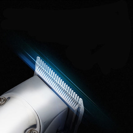 Retro Volmetaal Liggaam Elektriese Haarknipper, Haarsalon Mans se Spesiale Graveer Stoot Wit Geskeerde Haarknipper