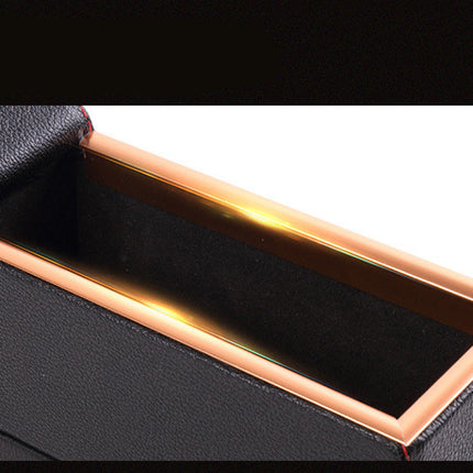 Car Seat Slot Storage Box Multi-Function Cup Holder Coin Box Leather Storage Box with USB Rechargeable
