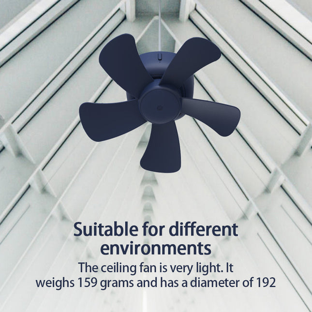 Remote Control Timing USB Powered Ceiling Fan Air Cooler 4 Speed Fan for Bed Camping Indoor Outdoor Hanging Tent Hanging