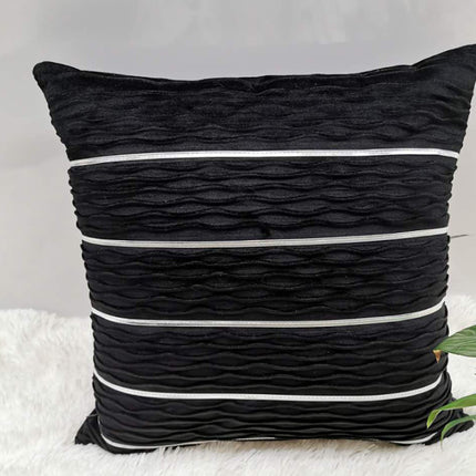 Eenvoudige Luukse Gestreepte Fluweel Kussingsloop Kussing Kussingsloop Kussingstrekke vir Sofa Flanel Fluweel Sofa Kussingsloop