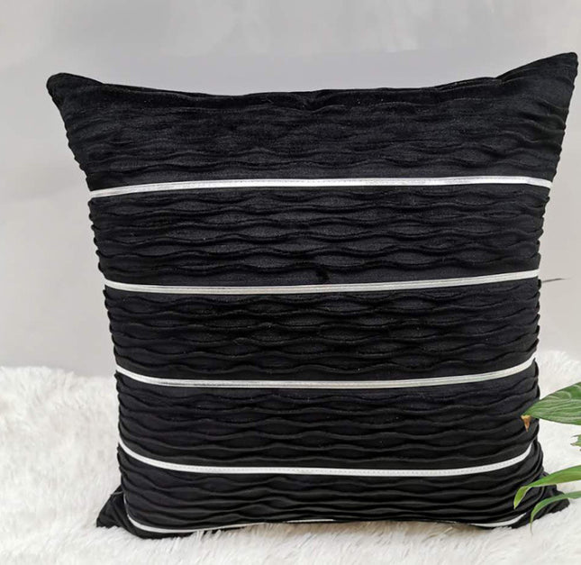 Eenvoudige Luukse Gestreepte Fluweel Kussingsloop Kussing Kussingsloop Kussingstrekke vir Sofa Flanel Fluweel Sofa Kussingsloop