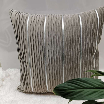 Eenvoudige Luukse Gestreepte Fluweel Kussingsloop Kussing Kussingsloop Kussingstrekke vir Sofa Flanel Fluweel Sofa Kussingsloop