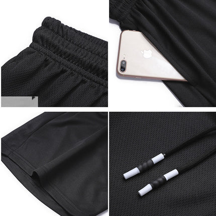 Sports Suit Men'S Round Neck Gradient Short-Sleeved Shorts Quick-Drying Running Casual Two-Piece Suit