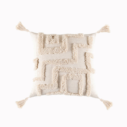 Bohemian Famous Style Tufted Pillow Cover Modern Minimalist Cushion Cover Geometric Tassel Pillow Cover