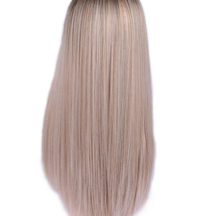 Synthetic Fiber Straight Long Pink Wigs For Women Good Wig