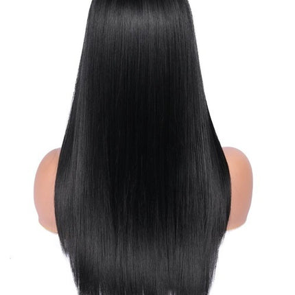 Synthetic Fiber Straight Long Pink Wigs For Women Good Wig