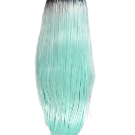 Synthetic Fiber Straight Long Pink Wigs For Women Good Wig