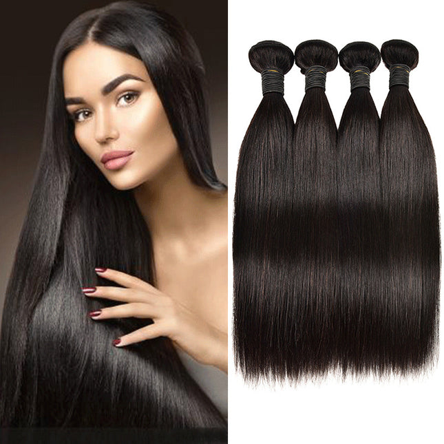 Europese En Amerikaanse Pruike, Regte Haar Weaves, Natuurlike Kleur, Gladde Haar Weaves