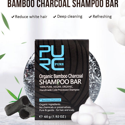 Hand-Extracted Soap Shampoo Bamboo Charcoal Shampoo Soap