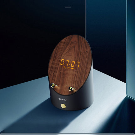 Wooden Speaker Smart Induction Speaker Phone Holder Portable Mini Desktop Wireless Alarm Clock Bluetooth Speaker