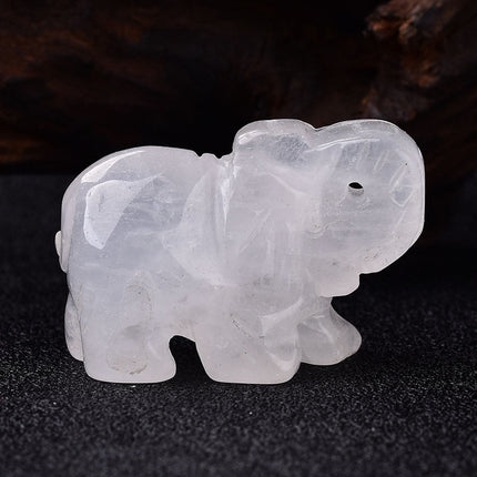 1 STK Natuurlike Kristal Rooskwarts Olifant Ametis Obsidiaan