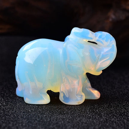 1 STK Natuurlike Kristal Rooskwarts Olifant Ametis Obsidiaan