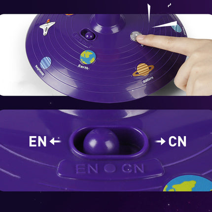 Colorful Solar System LED Sky Projector Rotating Voice Control Music Player Tecnology DIY Planetarium Model STEAM Education Toy