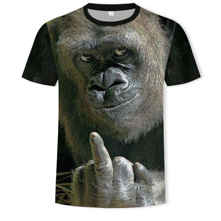 Animal Monkey Print 3D Digital Printing Men's T-Shirt