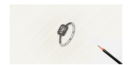 Silwer, Europa En Amerika Lig Luukse Party Mode Hand Dekorasie Reghoekige Inleg Zircon Ring Vroue Amazon Warm Verkoop Toebehore
