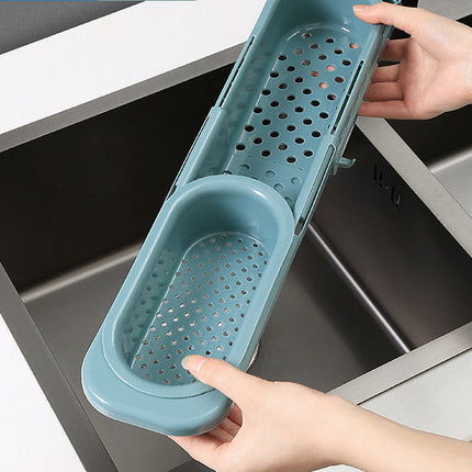 Telescopic Sink Rack Soap Sponge Holder Kitchen Sinks Organizer Adjustable Sinks Drainer Rack Storage Basket Kitchen Accessories