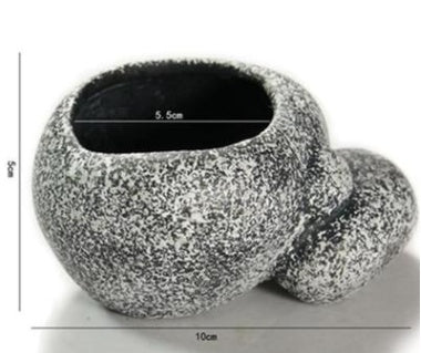 Ceramic Simulation Stone Hydroponic Pots Multifunctional Cichlid Pots Hide Breeding Fish Tanks