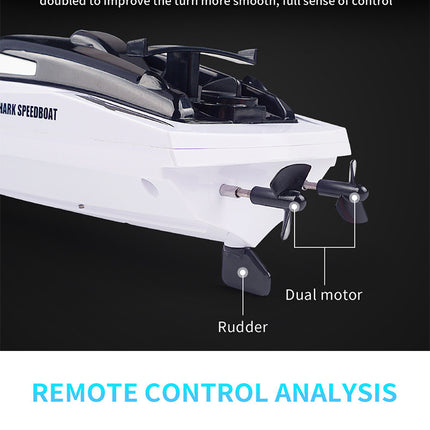 New Electric Shark RC Boat Vehicles Waterproof Swimming Pool Simulation Model Toys 2 In 1 High-speed Remote Control Boat