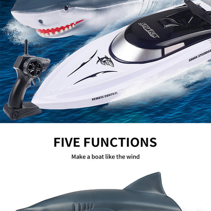 New Electric Shark RC Boat Vehicles Waterproof Swimming Pool Simulation Model Toys 2 In 1 High-speed Remote Control Boat