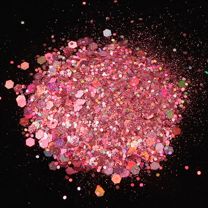 50G Mixed Hexagonal Silver Glitter Laser Sequins Diy Manicure Art Decoration Ten Colors Into