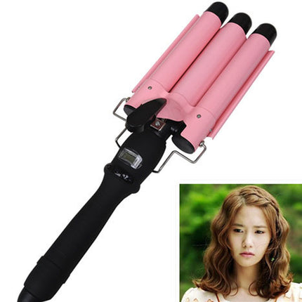 Small Curling Iron Water Corrugated Three-Tube Electric Curling Iron