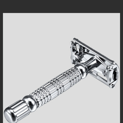 Men's Manual Razor Old-fashioned Beard Shaver Razor Holder Double-sided Blade Type