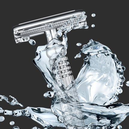 Men's Manual Razor Old-fashioned Beard Shaver Razor Holder Double-sided Blade Type