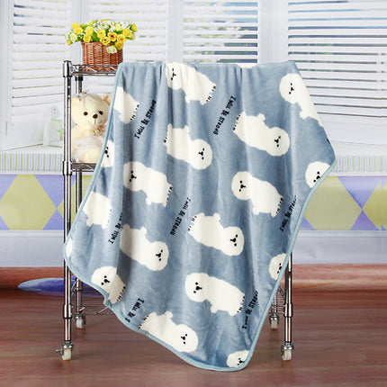 Pet Quilt Warm Blanket Coral Fleece Antifreeze Autumn And Winter Pets