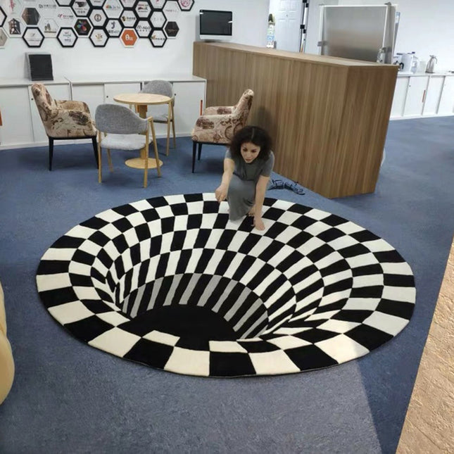 3D Vortex Illusie Tapyt Optiese Tapyt Vloermat Ma