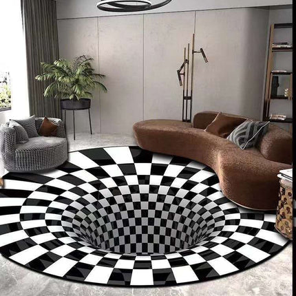 3D Vortex Illusion Carpet Optical Carpet Floor Mat Ma