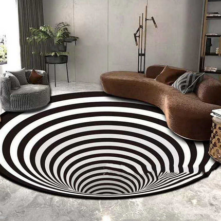 3D Vortex Illusion Carpet Optical Carpet Floor Mat Ma