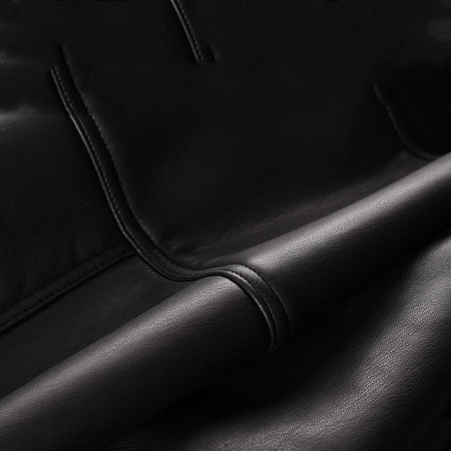 Winter Leather Motorcycle Jacket