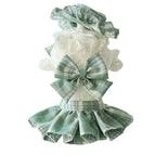 Green plaid skirt / L