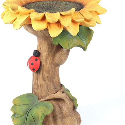 Garden Statue Resin Sunflower Bird Bath Bird Feeders Garden Decoration Accessories