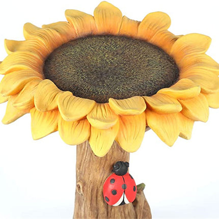 Garden Statue Resin Sunflower Bird Bath Bird Feeders Garden Decoration Accessories