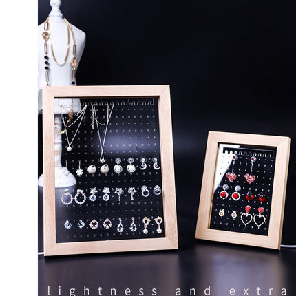 Wood Jewelry Rack Earrings Holder Stand Acrylic Sheet Earring Hanging Frame Eardrop Table Earring Bracket