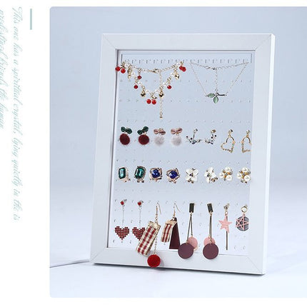 Wood Jewelry Rack Earrings Holder Stand Acrylic Sheet Earring Hanging Frame Eardrop Table Earring Bracket