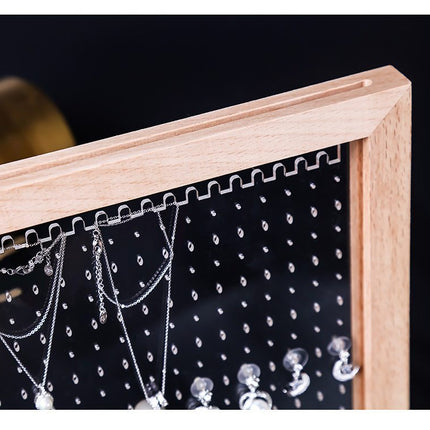 Wood Jewelry Rack Earrings Holder Stand Acrylic Sheet Earring Hanging Frame Eardrop Table Earring Bracket