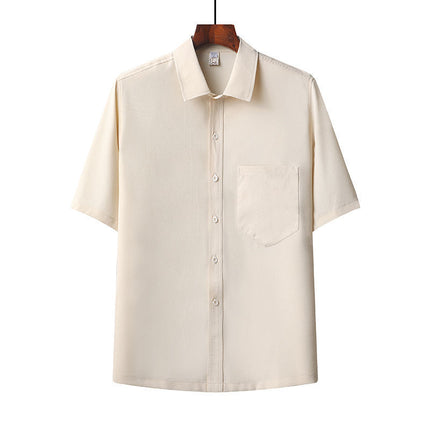 Summer Ice Cotton Short-Sleeved Shirt Set