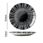 Black zebra pattern / 10inch25cm
