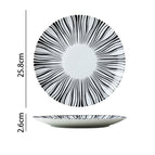 White zebra pattern / 10inch25cm