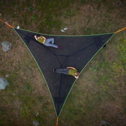 Multi-Person Hammock Three Point Design Portable Hammock Multi-functional Triangle Aerial Mat
