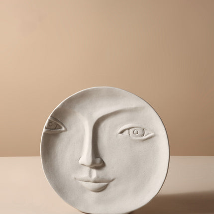 Nordic Creative Ceramic Vase Simple Face Decoration Bedroom Decoration Livingroom Porch Flower Arrangement Home Decoration